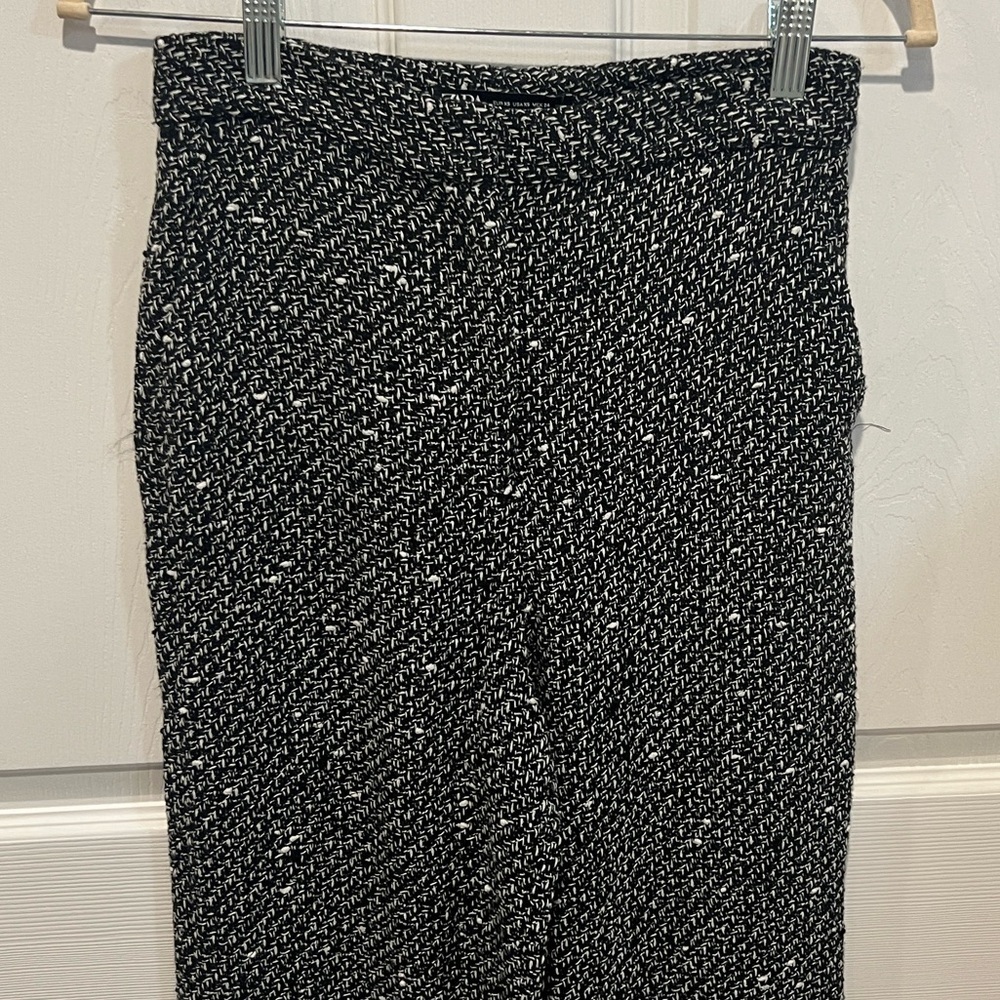 Zara black and white wide leg trouser pants size XS NWT - Picture 2 of 9